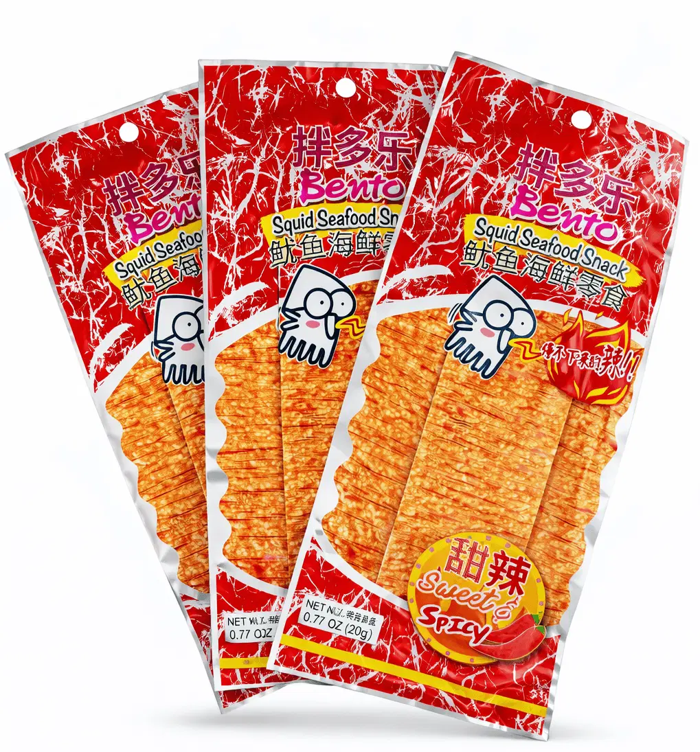 Pack of 3 Bento Sweet & Spicy Squid Seafood Snack 20g